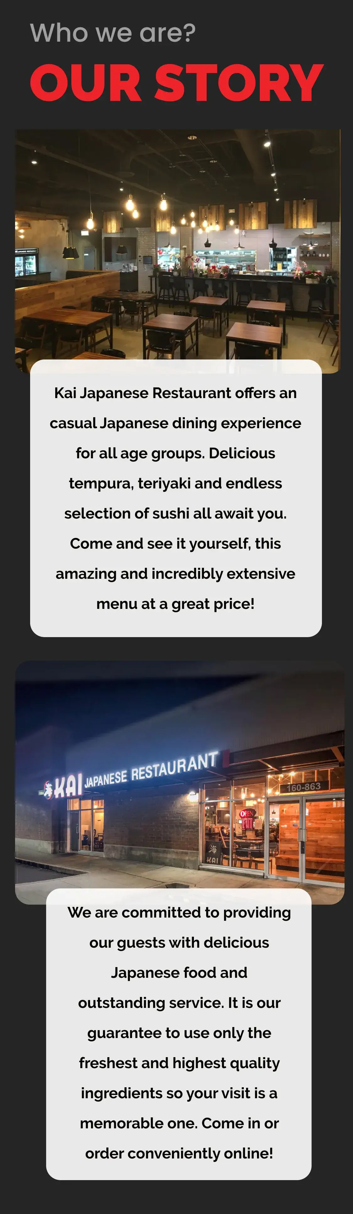Kai Japanese Restaurant | Port Coquitlam | Order Online